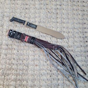 GARZA Machete Sword Knife Fringe Handmade Sheath Colombia Mexico Native American